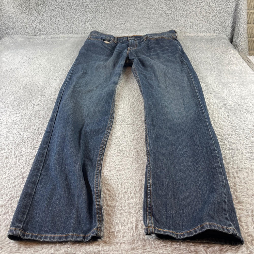 Levi's 505 Straight Leg Jeans Dark Wash Mens Size 38x34 Cotton